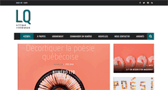 Desktop Screenshot of lettresquebecoises.qc.ca
