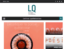 Tablet Screenshot of lettresquebecoises.qc.ca